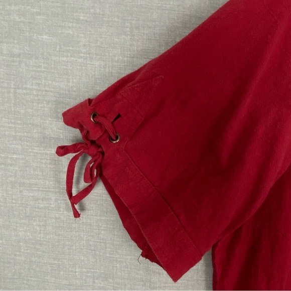 Penningtons Red Short Sleeve Button Down Shirt 100% Cotton Sz 2X - Picture 4 of 8